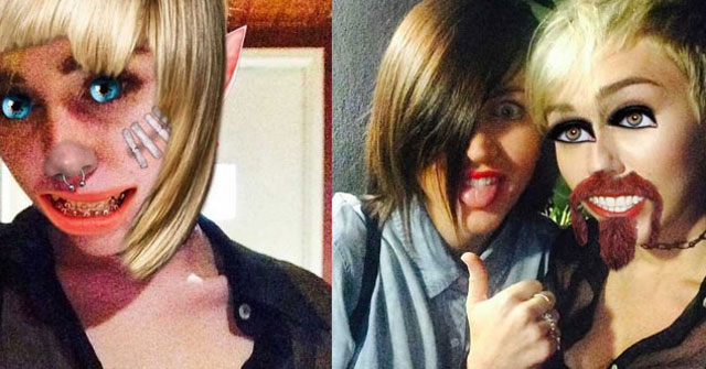 Miley Cyrus desfigura su rostro