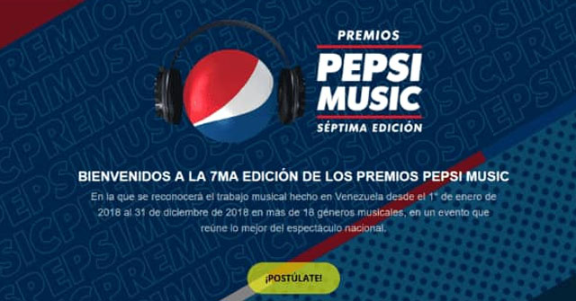 Comienzan postulaciones para los premios Pepsi Music 