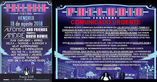 Preludio Festival, cambio de fechas