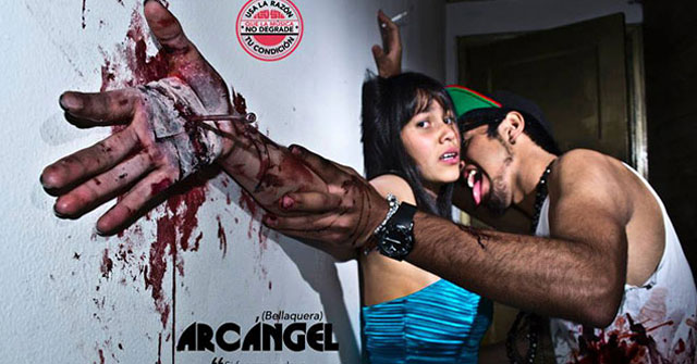 Foto de campaña contra el reggaetón referente a Arcangel