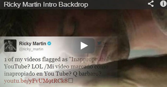 Video de Ricky Martin Censurado en YouTube