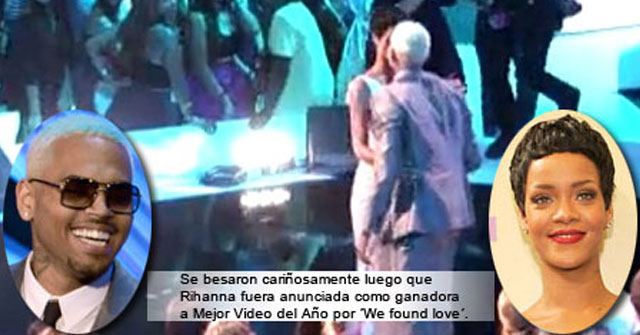 MTV VMA 2012 y el beso de Chris Brown y Rihanna