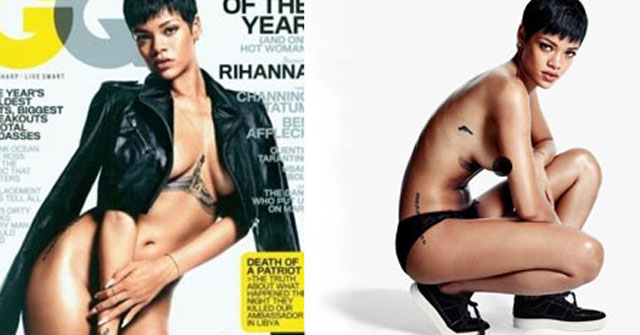 Rihanna se desnuda para GQ 2012