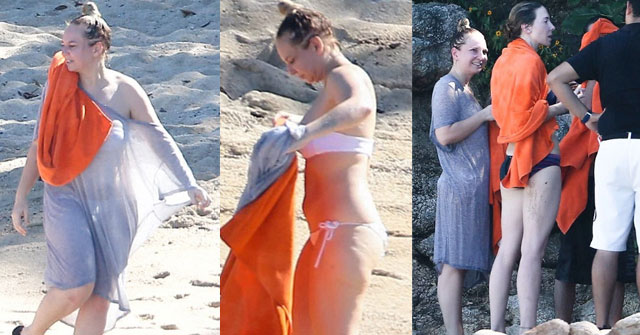 Sia es captada con un bikini en una playa mexicana