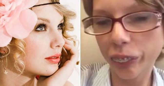 Taylor Swift fue vista con lentes y brackets