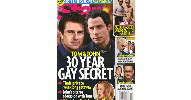 La revista Star divulga presunto romance entre Tom Cruise y John Travolta La revista Star divulga presunto romance entre Tom Cruise y John Travolta