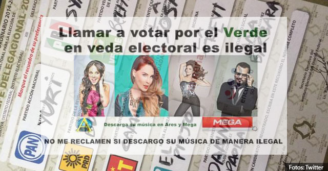 ¡¿ILEGAL?! Famosos llaman a votar por el Partido Verde en plena veda electoral