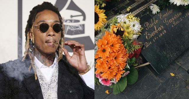 Wiz Khalifa le llevó flores a tumba de Pablo Escobar 